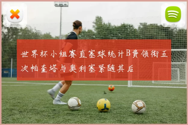 世界杯小组赛直塞球统计B费领衔五次帕奎塔与奥利塞紧随其后